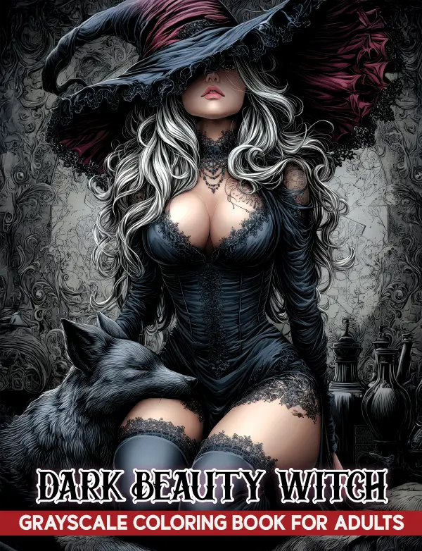 Vintage Beauty Grayscale Coloring Book for Adults